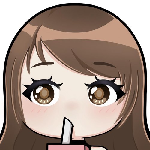 Avatar chibi de Valesuki tomando un boba tea